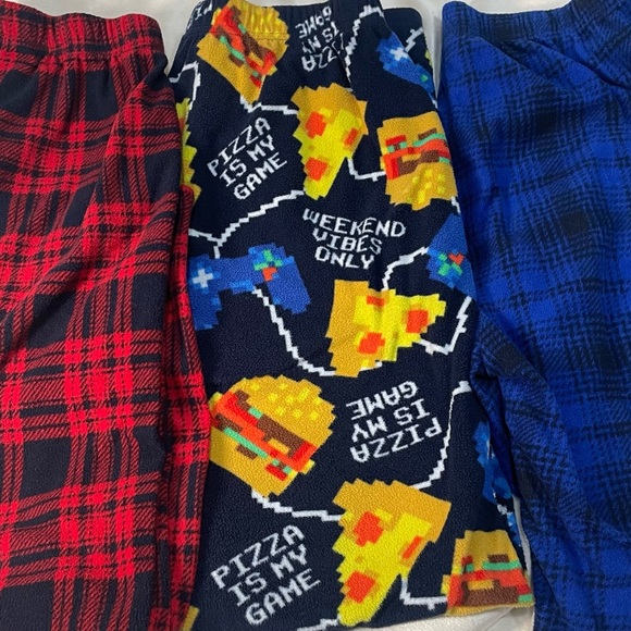 4 pairs fleece pajama pants, open bottom cuff- XL (14) Children’s Place - Picture 2 of 11